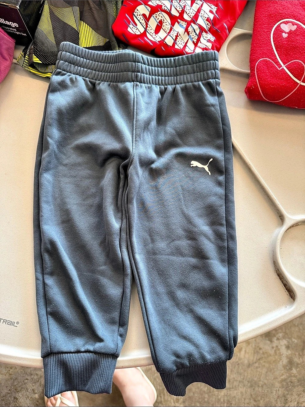 Puma Toddler Fleece Jogger Sweatpants Gray 2T